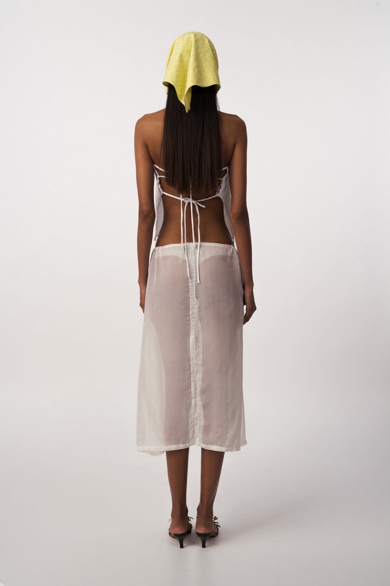 Carregar imagem no visualizador da galeria, Sophy Skirt - White Silk /Transparency