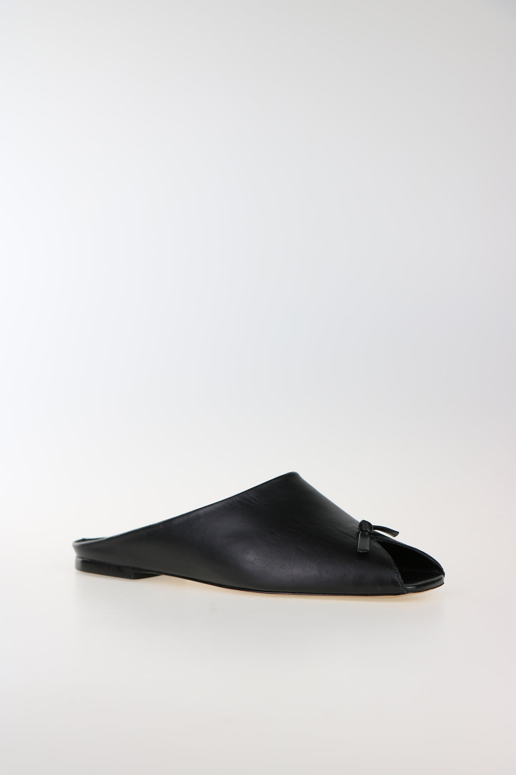 Zoe Peep Toe Black Leather