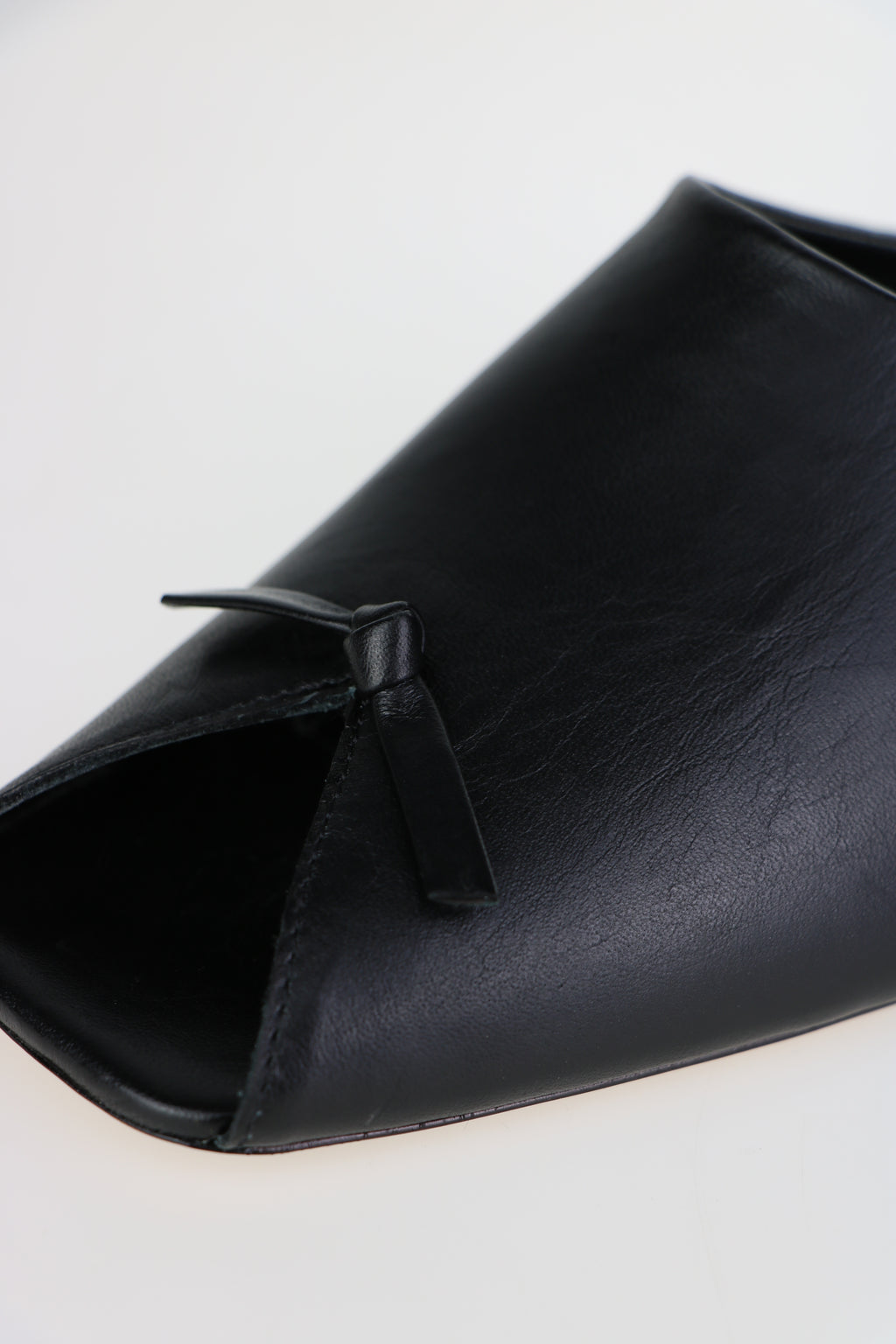 Zoe Peep Toe Black Leather