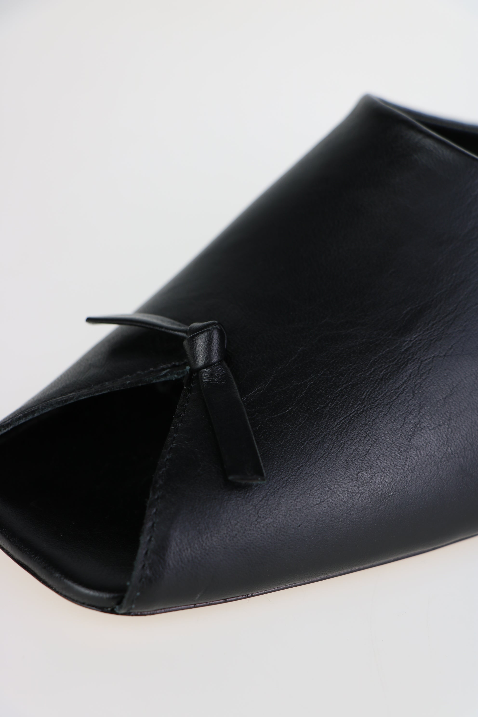 Zoe Peep Toe Black Leather