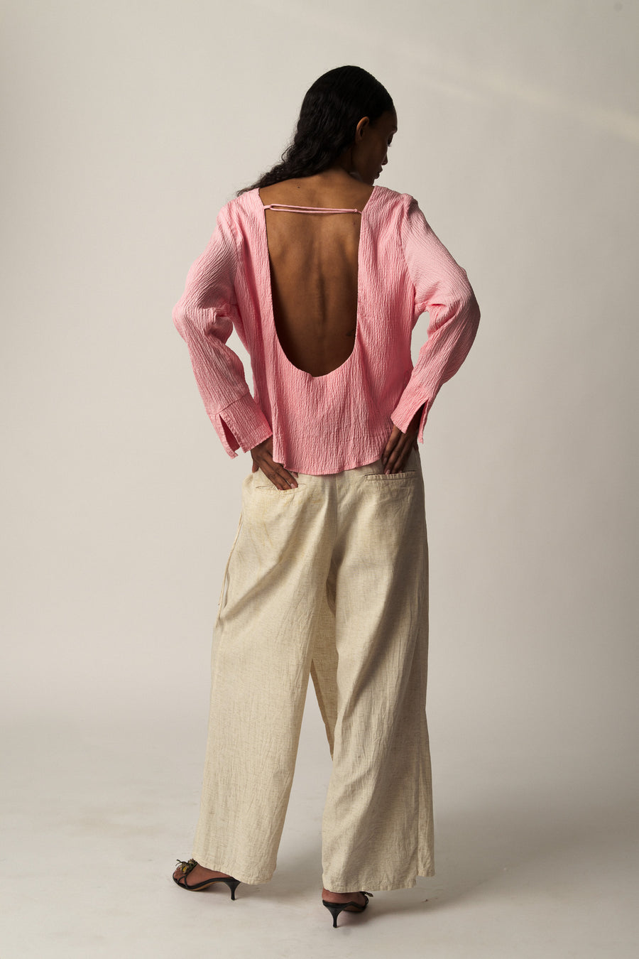 Carregar imagem no visualizador da galeria, LA Audrey - Skirt Trouser Linho Natural - Limited Edition
