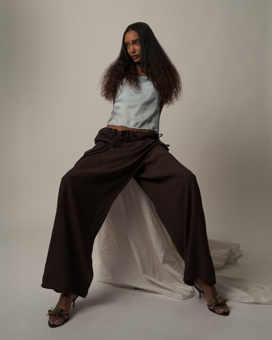 Carregar imagem no visualizador da galeria, LA Audrey - Skirt Trouser Brown
