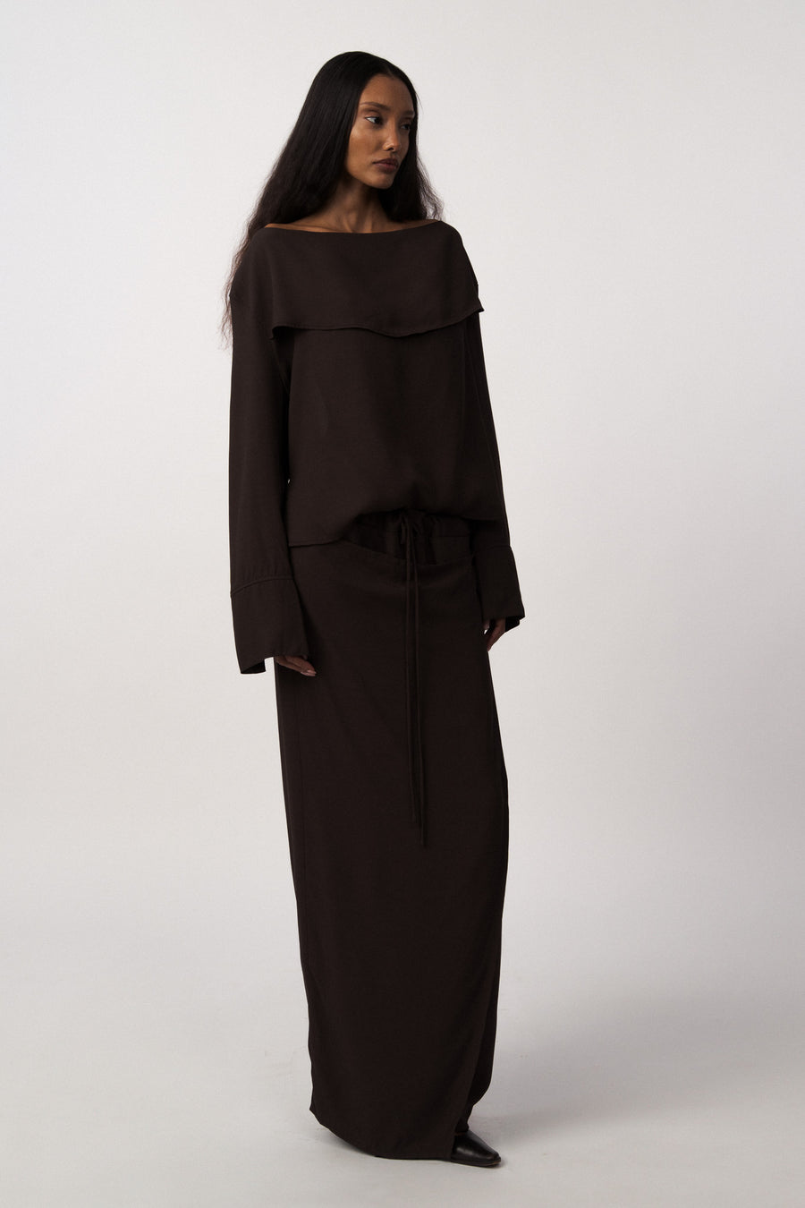 Carregar imagem no visualizador da galeria, LA Audrey - Skirt Trouser Brown
