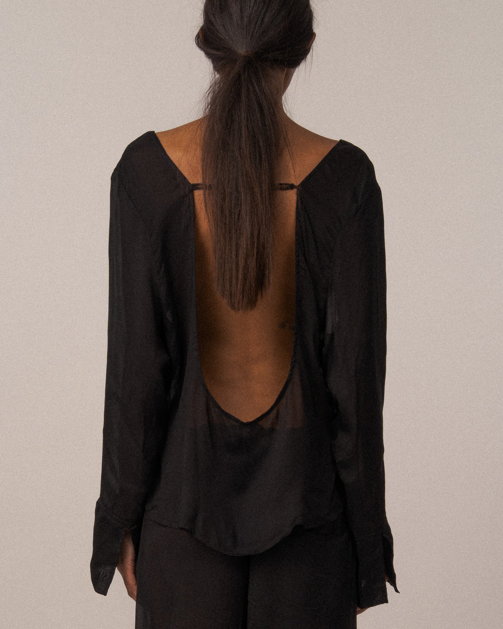 Charlotte Top - Black with Transparency