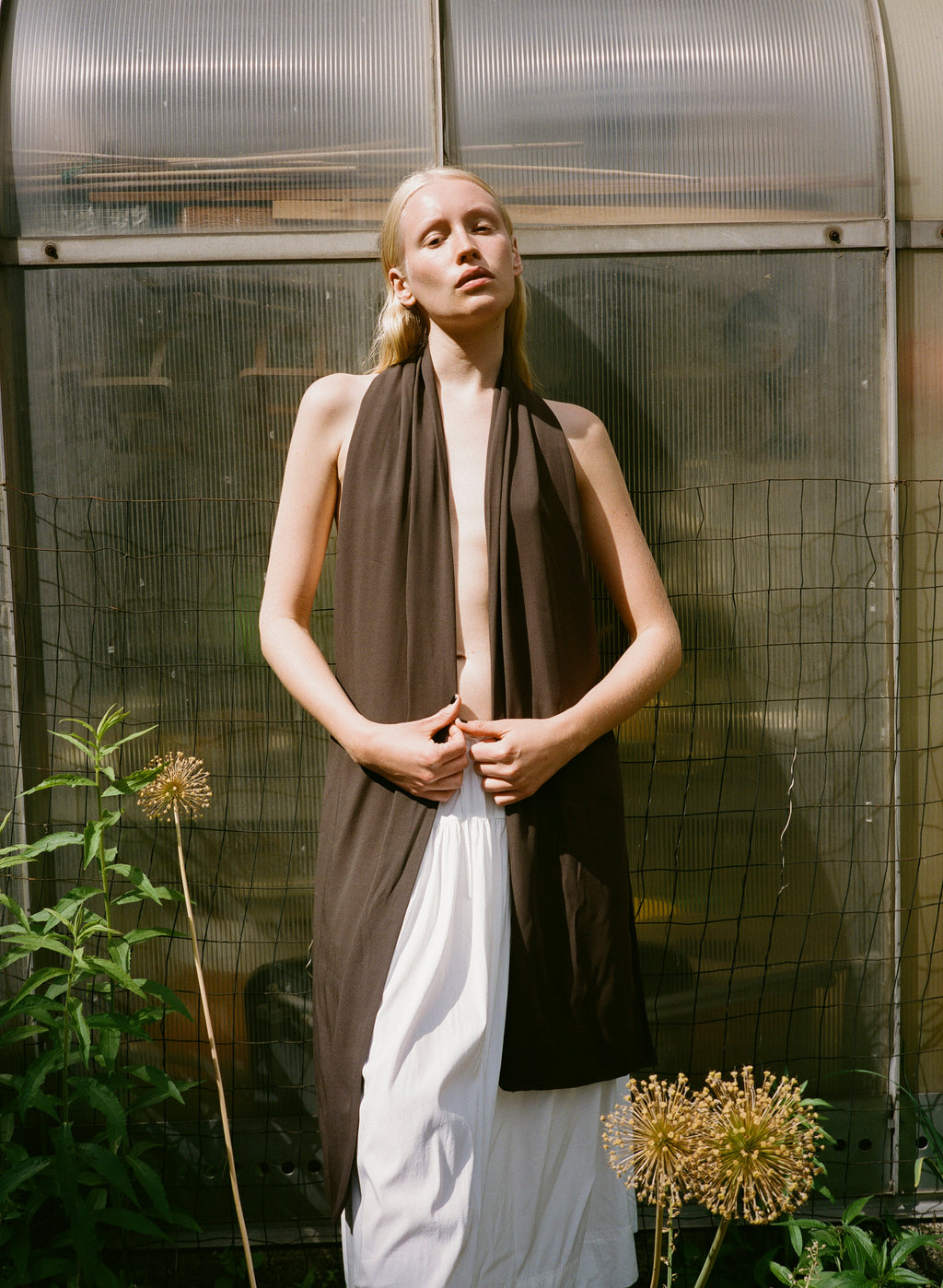 Long Scarf in Brown