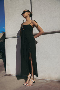 LA BOW DRESS - BLACK